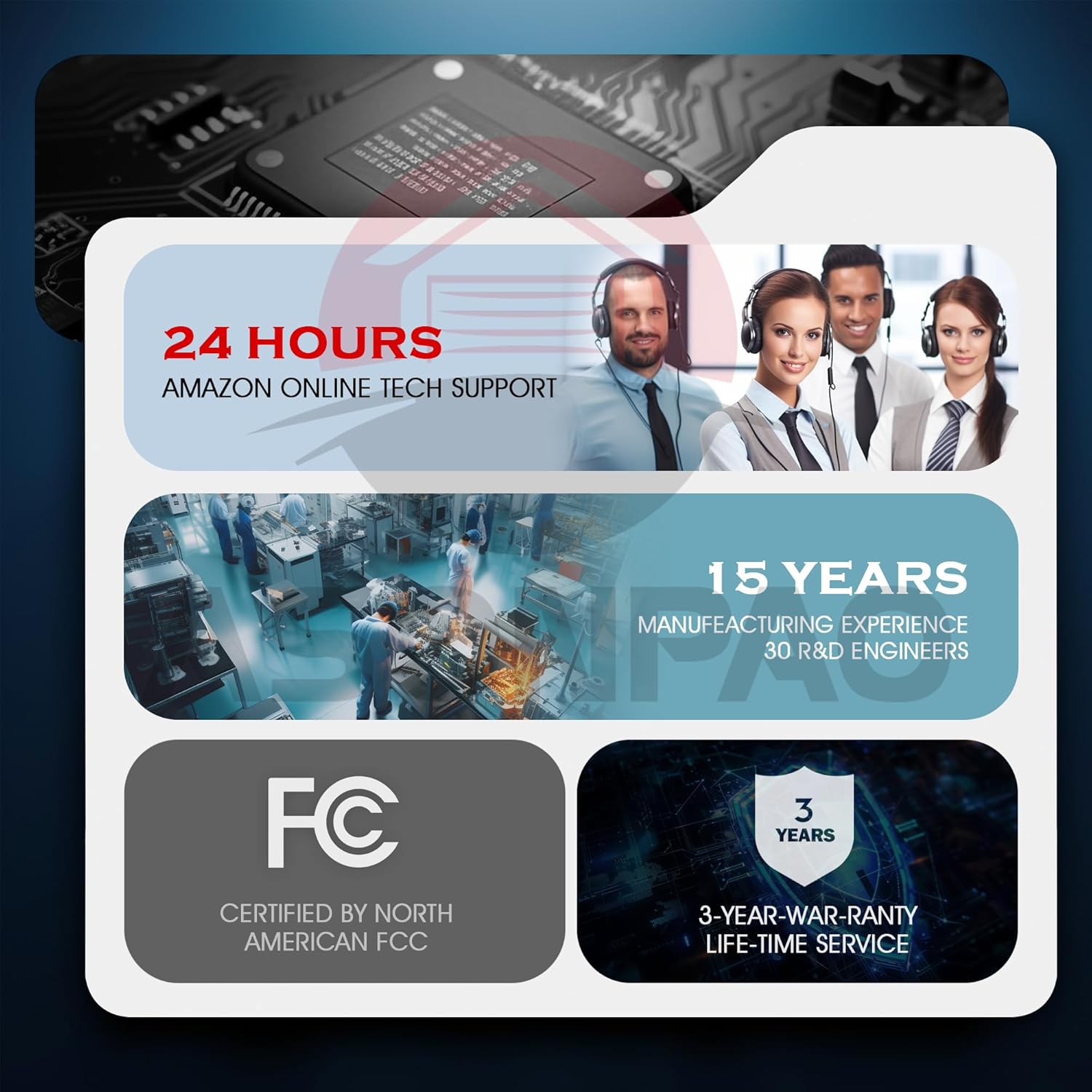 Universal Chamberlain Garage Door Opener Keypad ASONPAO 1 for 940EV-P2 - 17 in 1, 3-Year Warranty - Compatible with 940ESTD, G940EV-P2