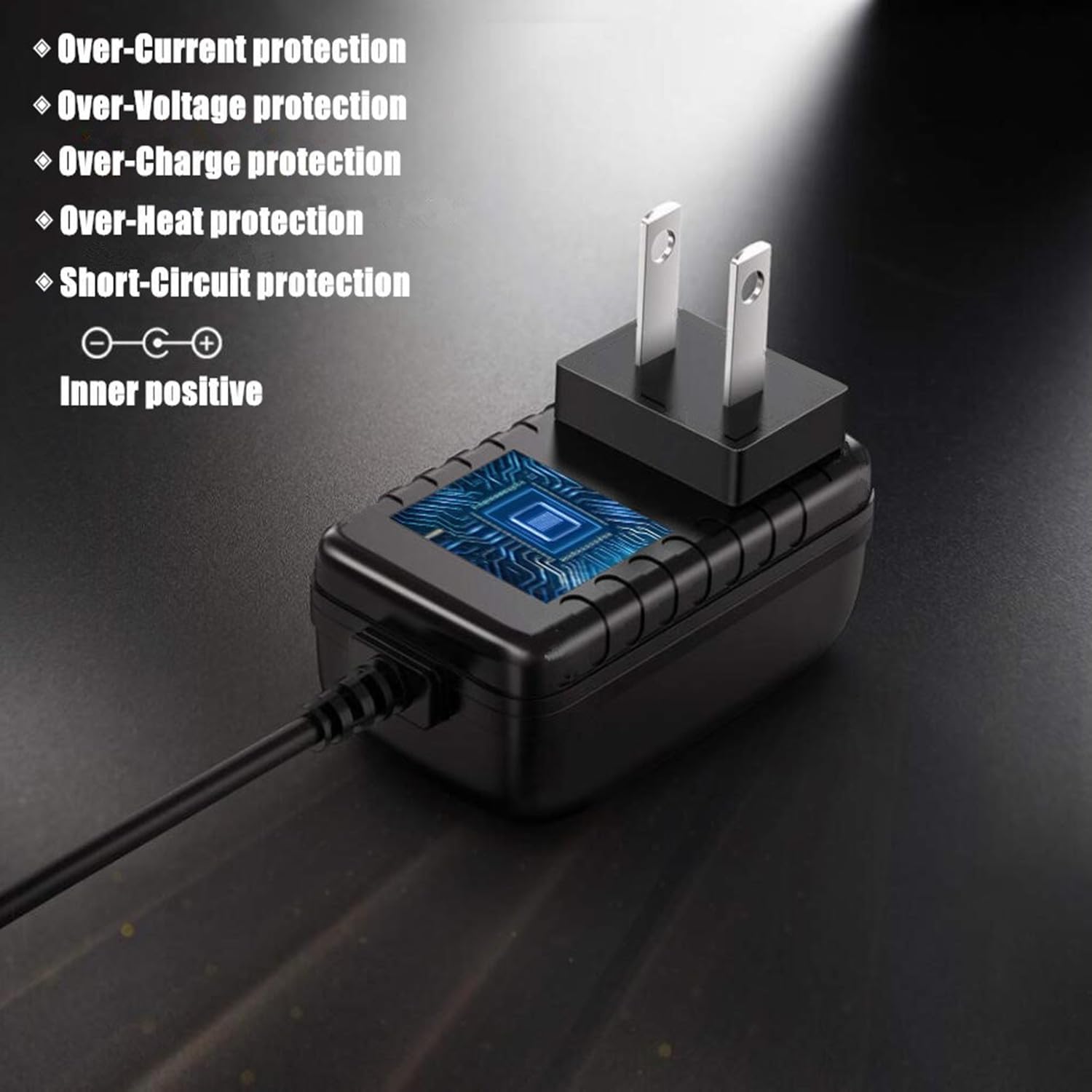 Universal DC15V 3A Power Supply with 11 DC Plug Tips - AC120V to DC15V 3000mA Charger Adapter