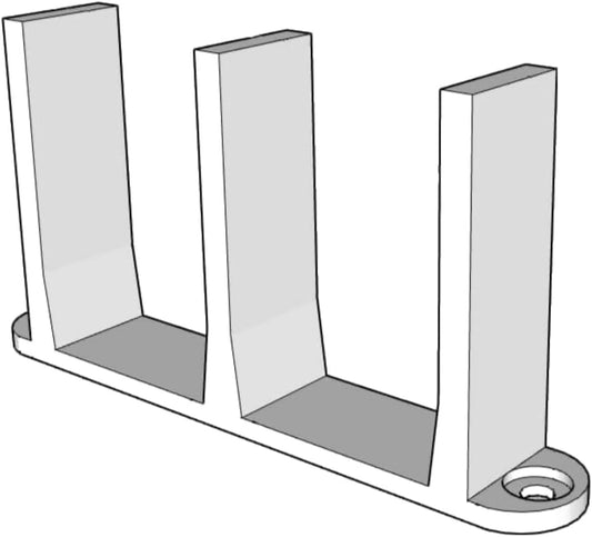 Universal Fit Sliding Closet Door Floor Guide Bracket for 1-3/8" Width Doors (White) by Grovers Home Solutions