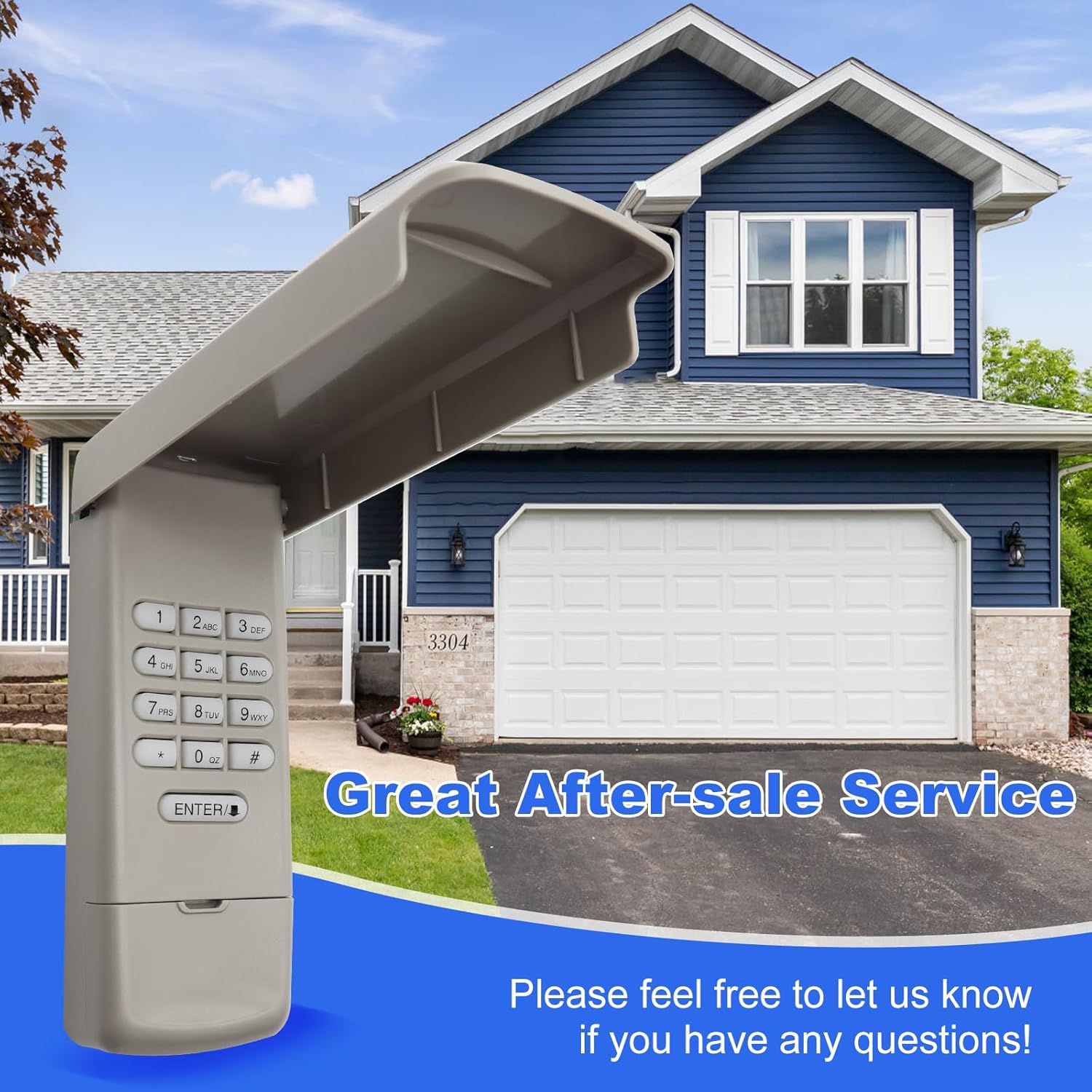 Universal Garage Door Opener Keypad Compatible with Liftmaster, Chamberlain, Craftsman Openers - Replaces G940EV-P2, 878max, 877max - Features Color-Coded Learn Button