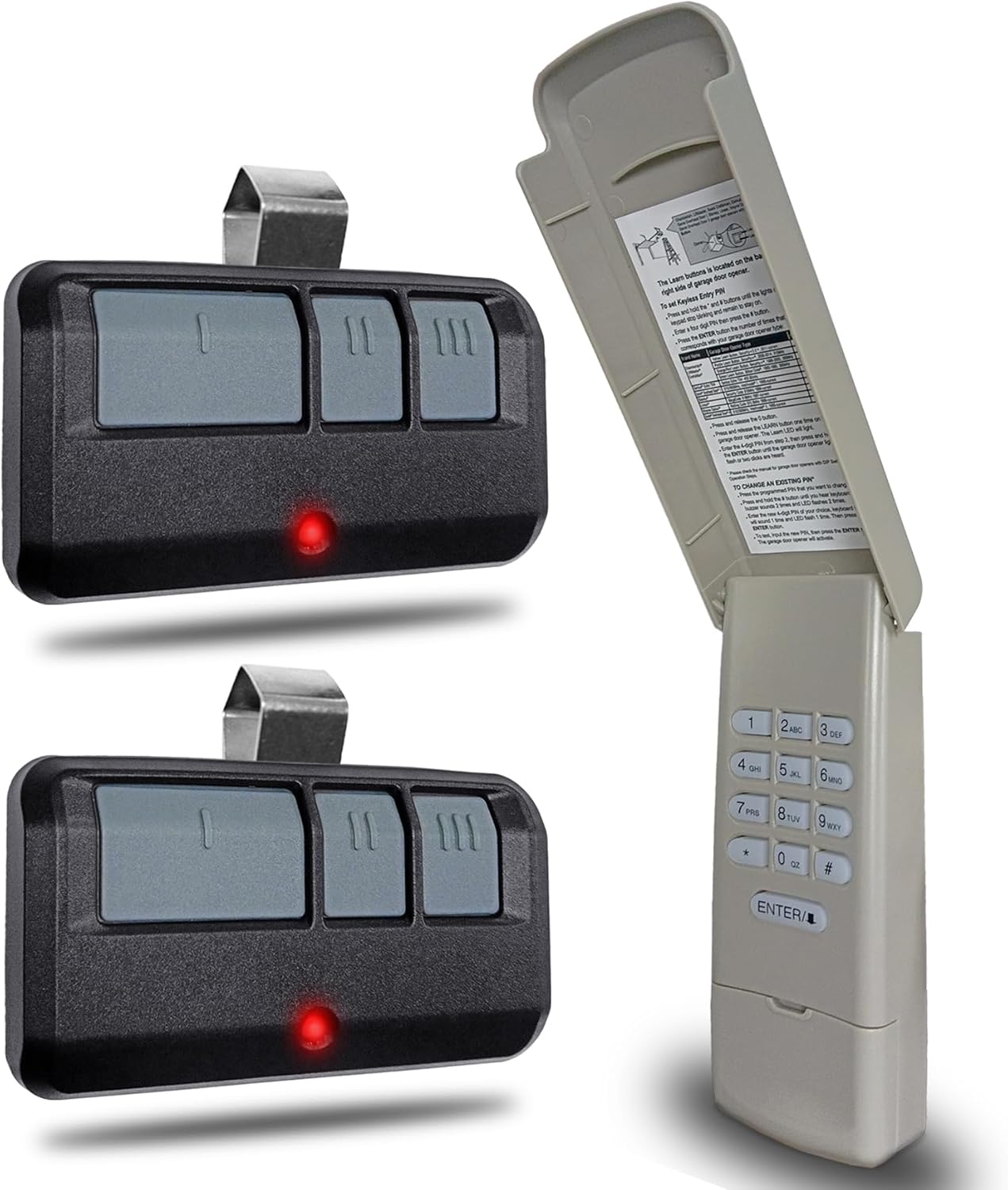 Universal Garage Door Opener Keypad & Remote Compatible with Liftmaster, Chamberlain, Craftsman, Wayne Dalton Openers from 1993 Onwards - Replaces Multiple Models