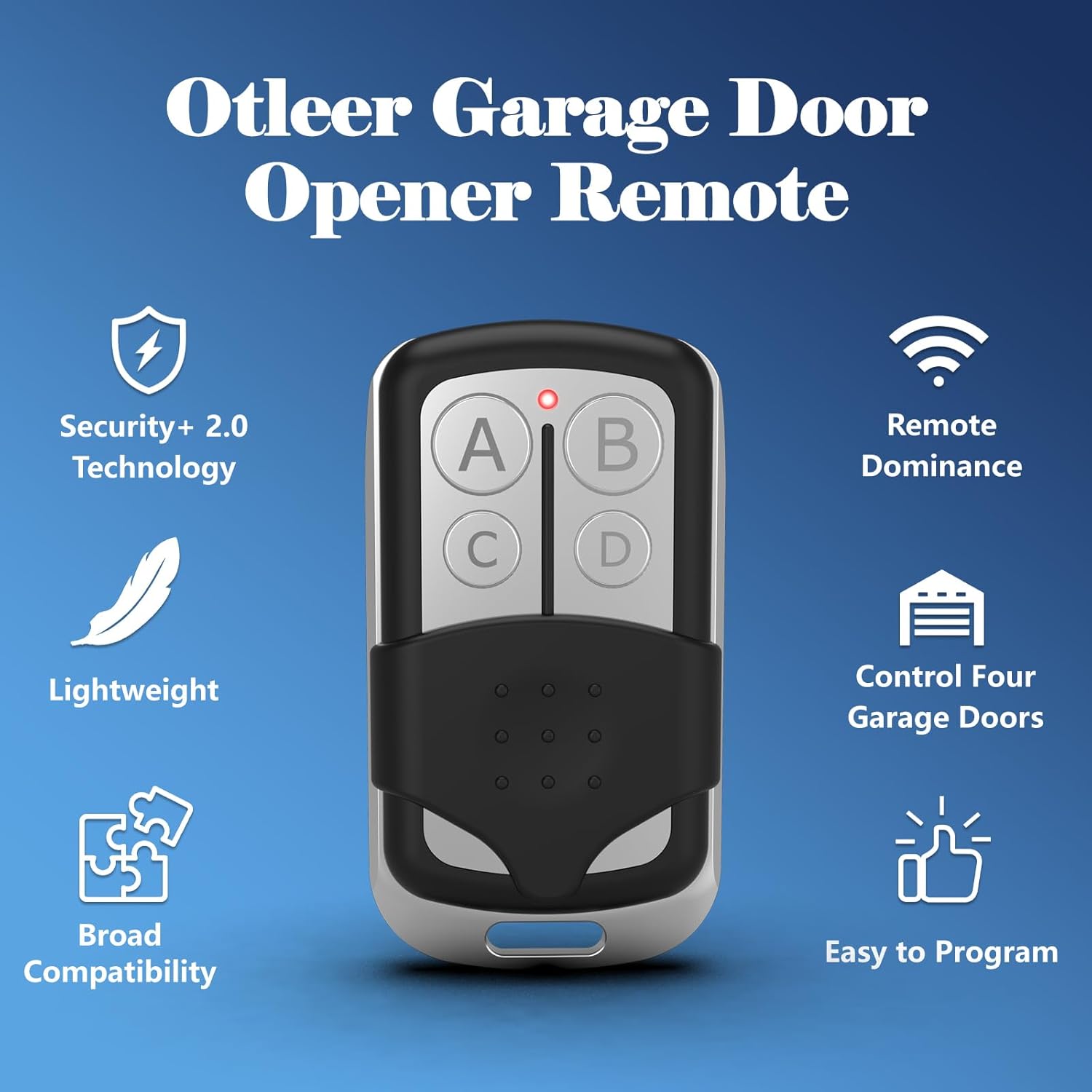 Universal Garage Door Opener Remote Keychain for Chamberlain LiftMaster Craftsman Models 371LM 373LM 971LM 973LM