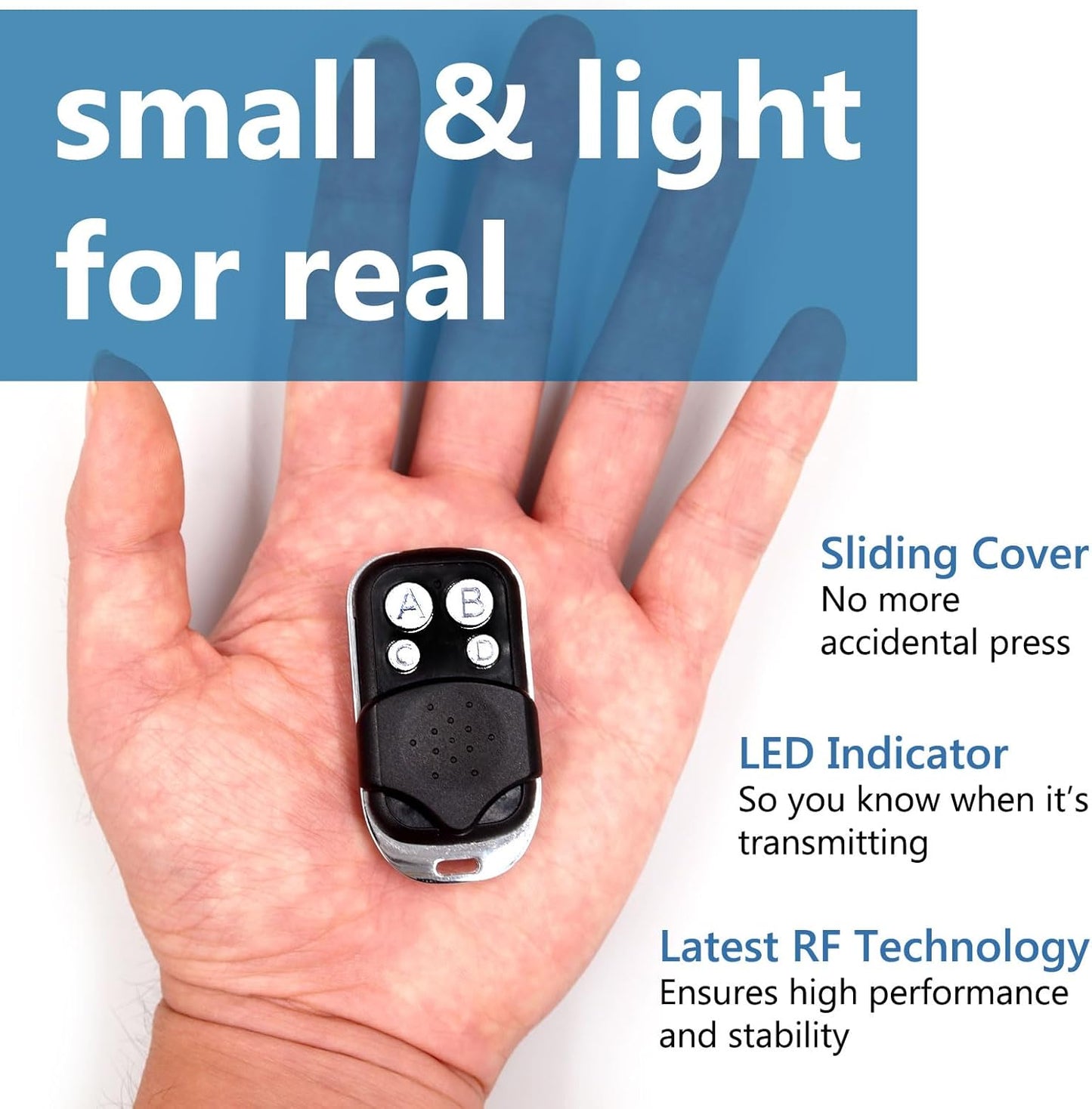 Universal Garage Door Opener Remote Keychain for Liftmaster Chamberlain Craftsman - Solidremote 2 - 890max