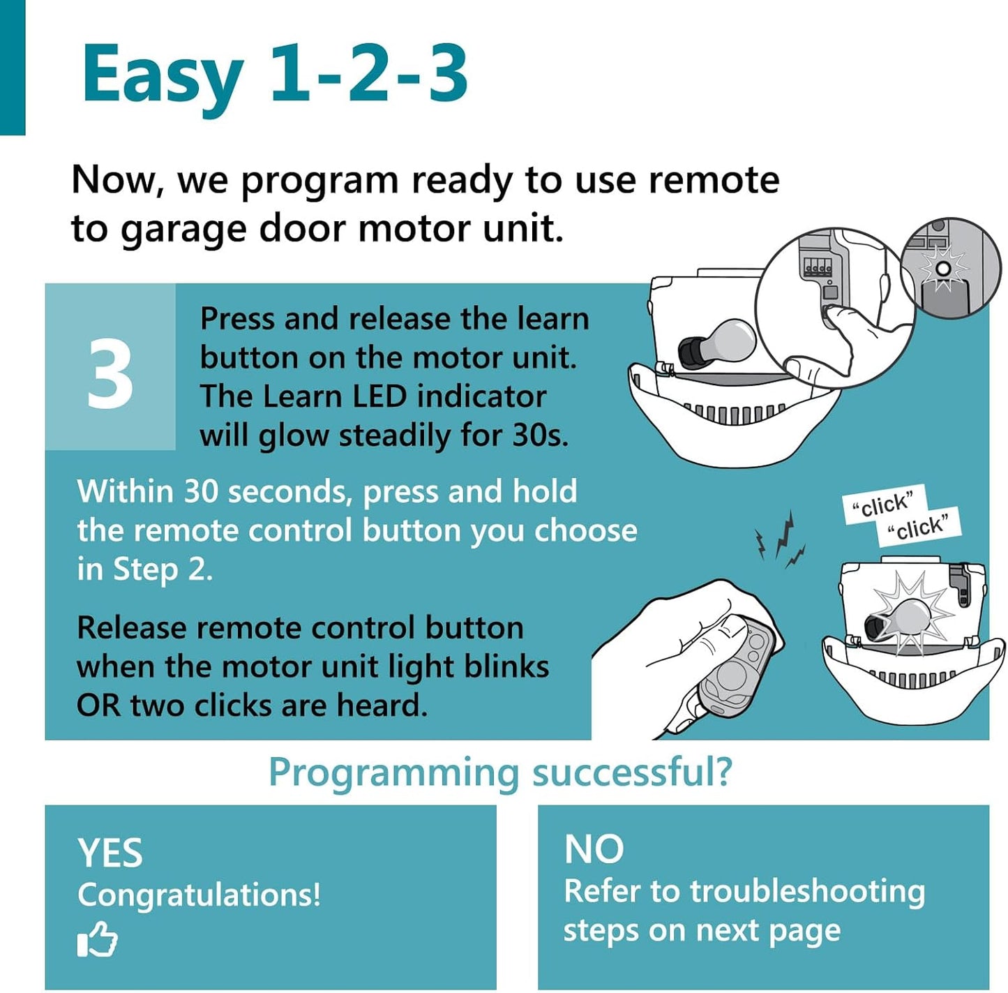 Universal Garage Door Opener Remote Keychain for Liftmaster Chamberlain Craftsman - Solidremote 2 - 890max