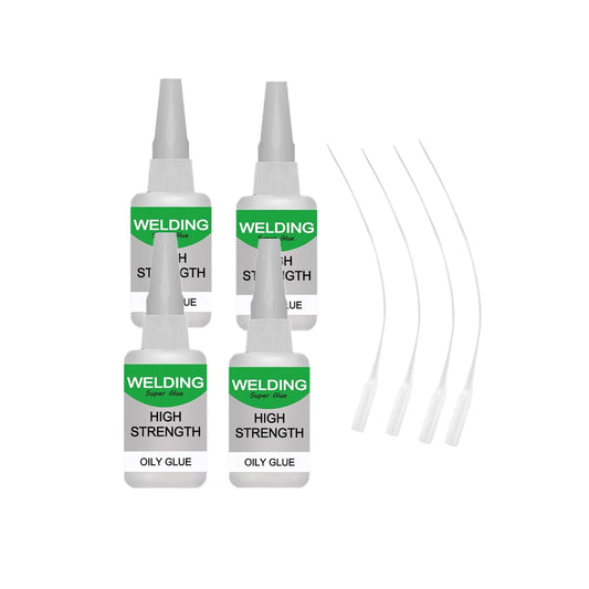 Universal Super Glue Gel for Metal, Wood, Ceramics, Leather, Glass - High-Strength Adhesive for Long-Lasting Repairs (Clear, 4PC)