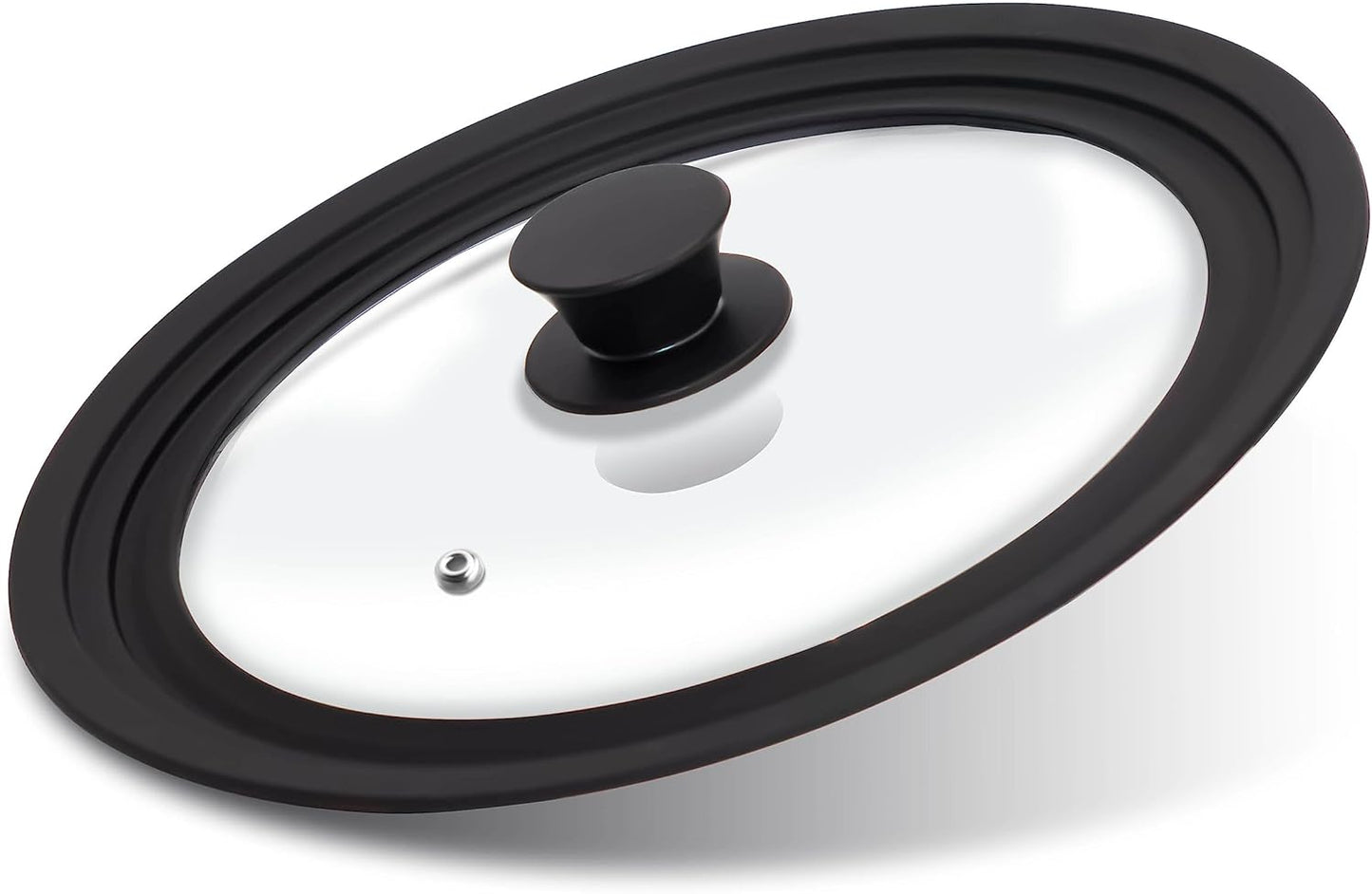 Universal Tempered Glass Lid with Heat Resistant Silicone Rim - Fits 9.5", 10", and 11" Pots, Pans, and Skillets - Replacement Pan Cover