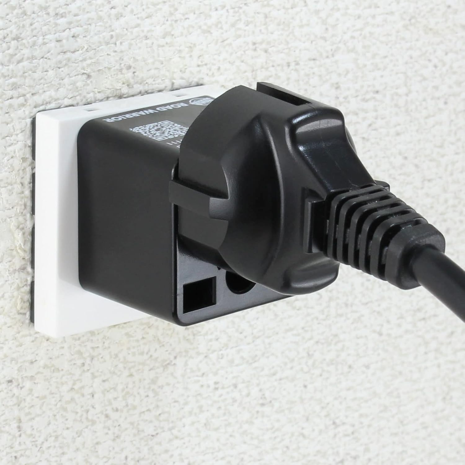 Universal US Plug Adapter for International Travel - Works in Europe, UK, China, Australia, India, Brazil - ROAD WARRIOR RW111BK