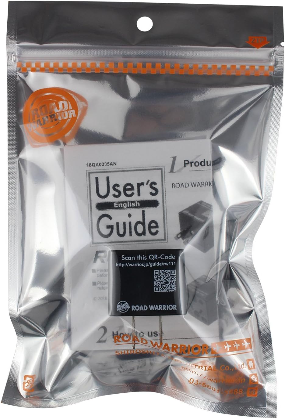 Universal US Plug Adapter for International Travel - Works in Europe, UK, China, Australia, India, Brazil - ROAD WARRIOR RW111BK