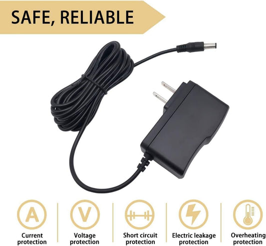 Universal Wall Charger for Q953 Spotlight - Input 110v-220v AC Adapter, Output 4.2V DC 1.5A - Compatible with 5.5mm Jack - Indicator Light Included