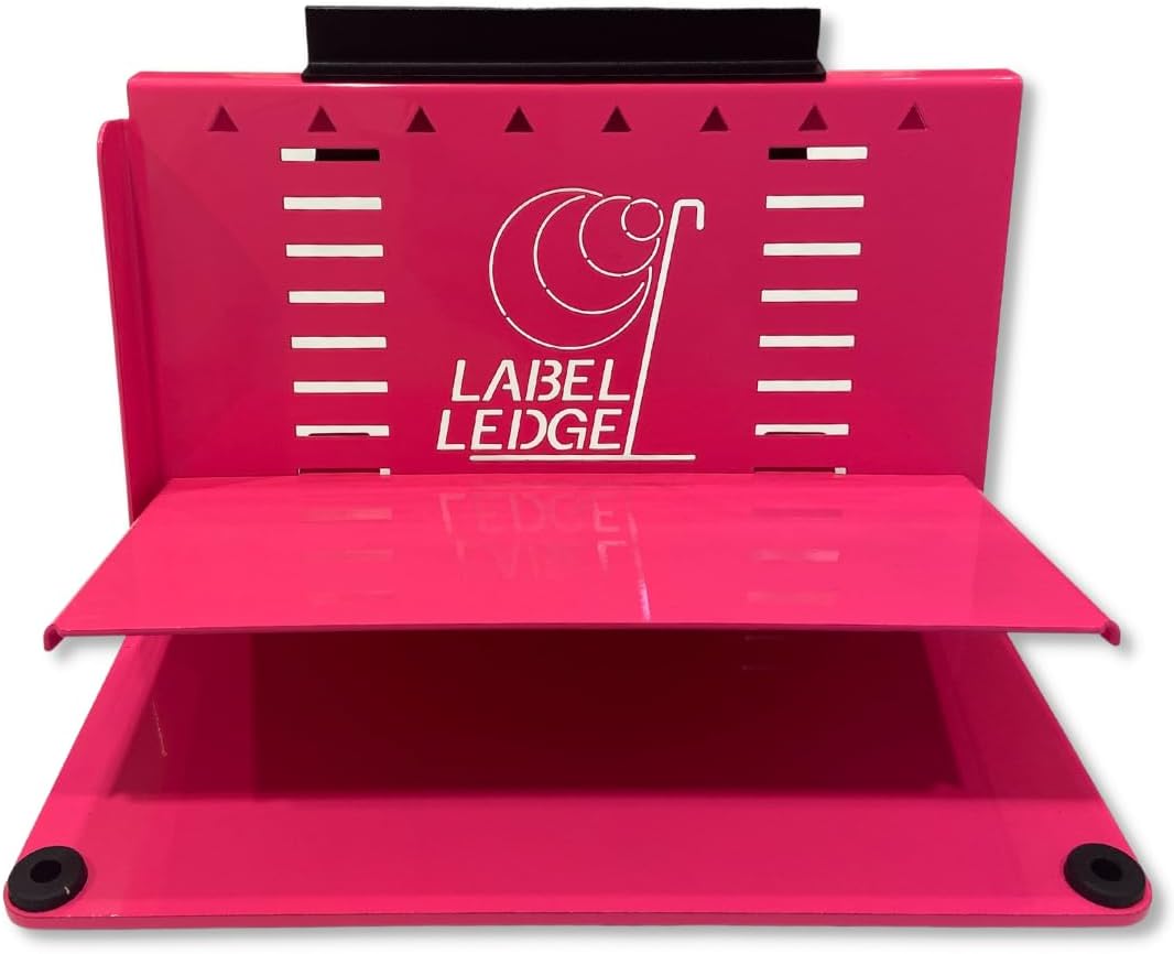 USA-Made Label Ledge: Precision Bottle & Jar Label Applicator - Essential Manual Machine for Wine/Beer, Beauty Products - by Label Makers