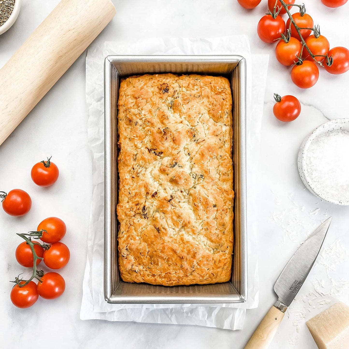 USA Pan Aluminized Steel Loaf Pan - 5x10x3 Inches, 1.5 lb Capacity