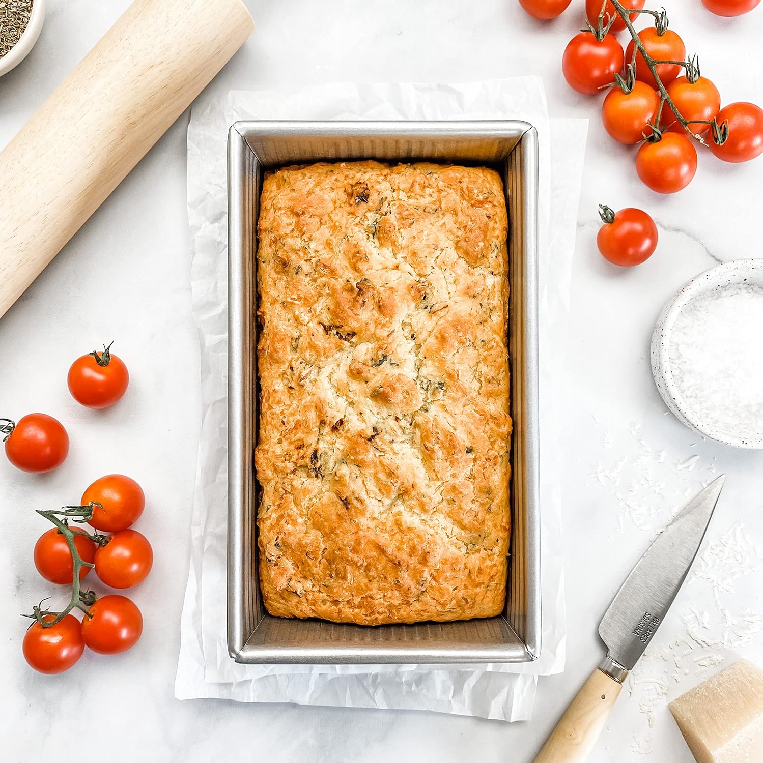 USA Pan Aluminized Steel Loaf Pan - 5x10x3 Inches, 1.5 lb Capacity