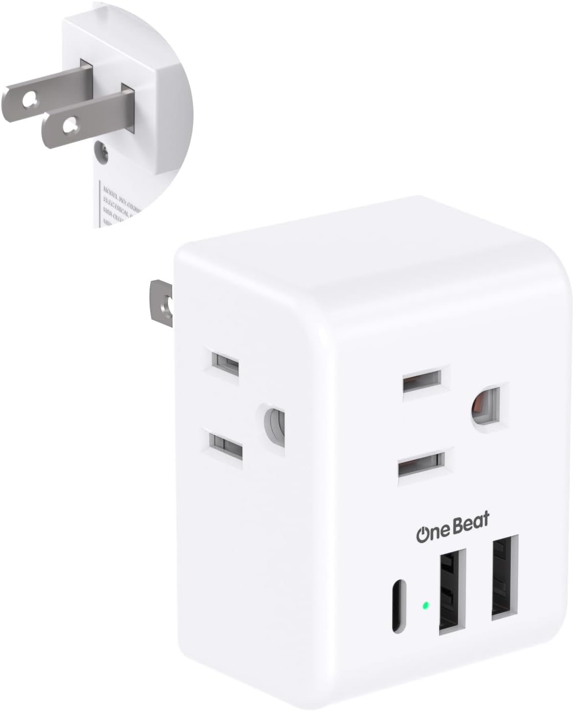 USA to Japan Plug Adapter with 3 Outlets, 3 USB Ports, Type A Travel Power Adapter for Philippines and China - Multi Plug Wall Outlet Extender