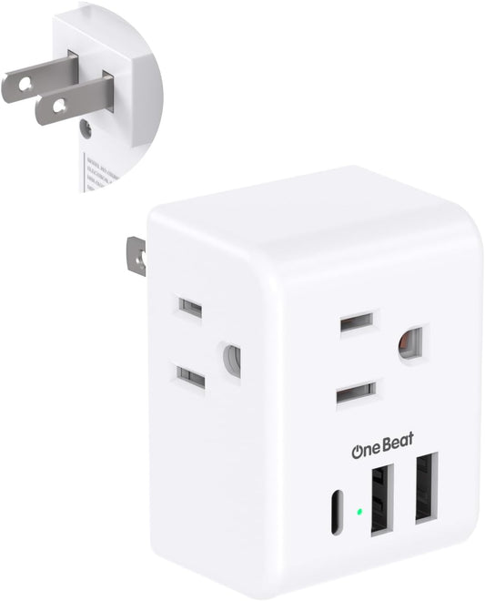USA to Japan Plug Adapter with 3 Outlets, 3 USB Ports, Type A Travel Power Adapter for Philippines and China - Multi Plug Wall Outlet Extender