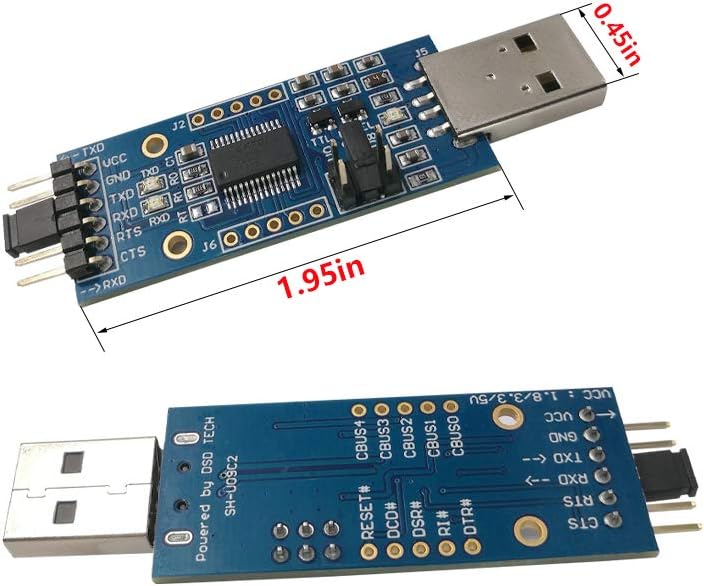 USB to TTL Adapter with FTDI FT232RL IC for Debugging and Programming by DSD TECH