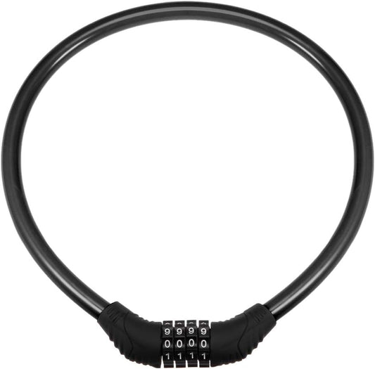 uxcell Bike Cable Lock with 4 Digit Resettable Combination - Black, 2 Feet - Secure Your Bike with Ease
