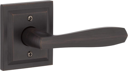 Venetian Bronze Baldwin Torrey Half Dummy Right-Handed Lever Door Handle with Microban Protection for French Closet Doors - WildKart