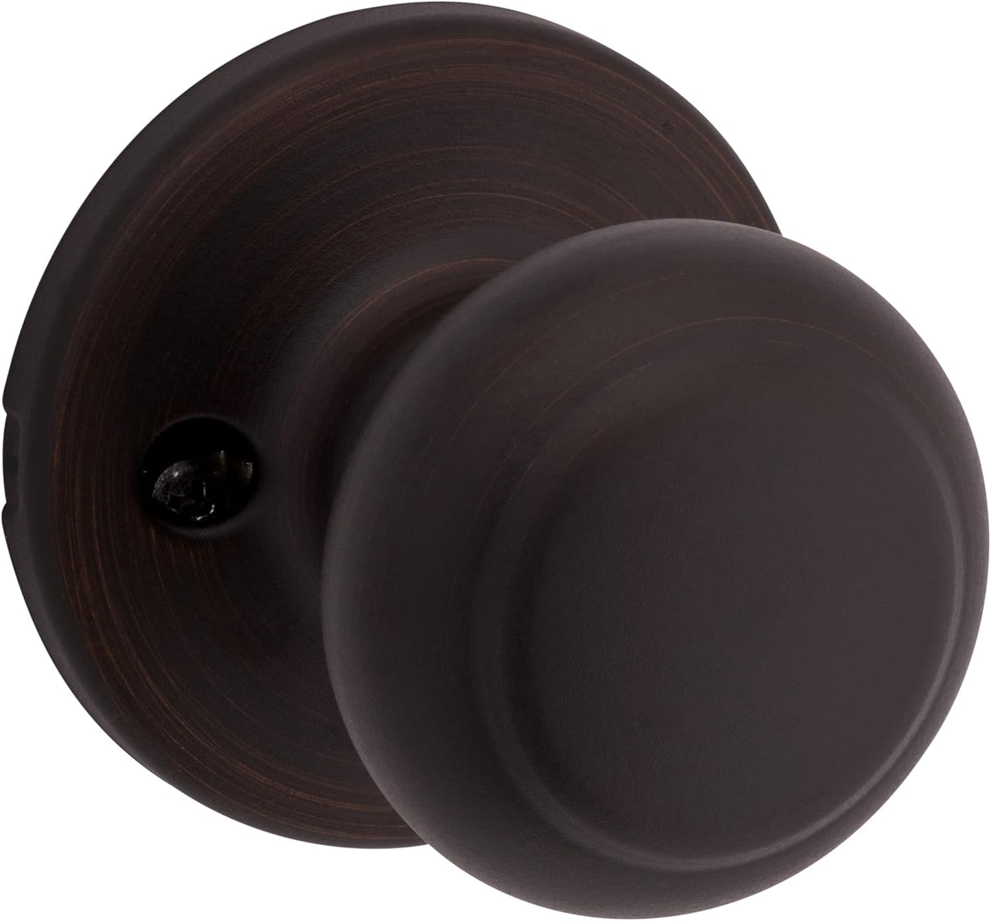 Venetian Bronze Kwikset Cove Passage Door Knob for Closet and Hallway Doors - Non-Locking Interior Handle