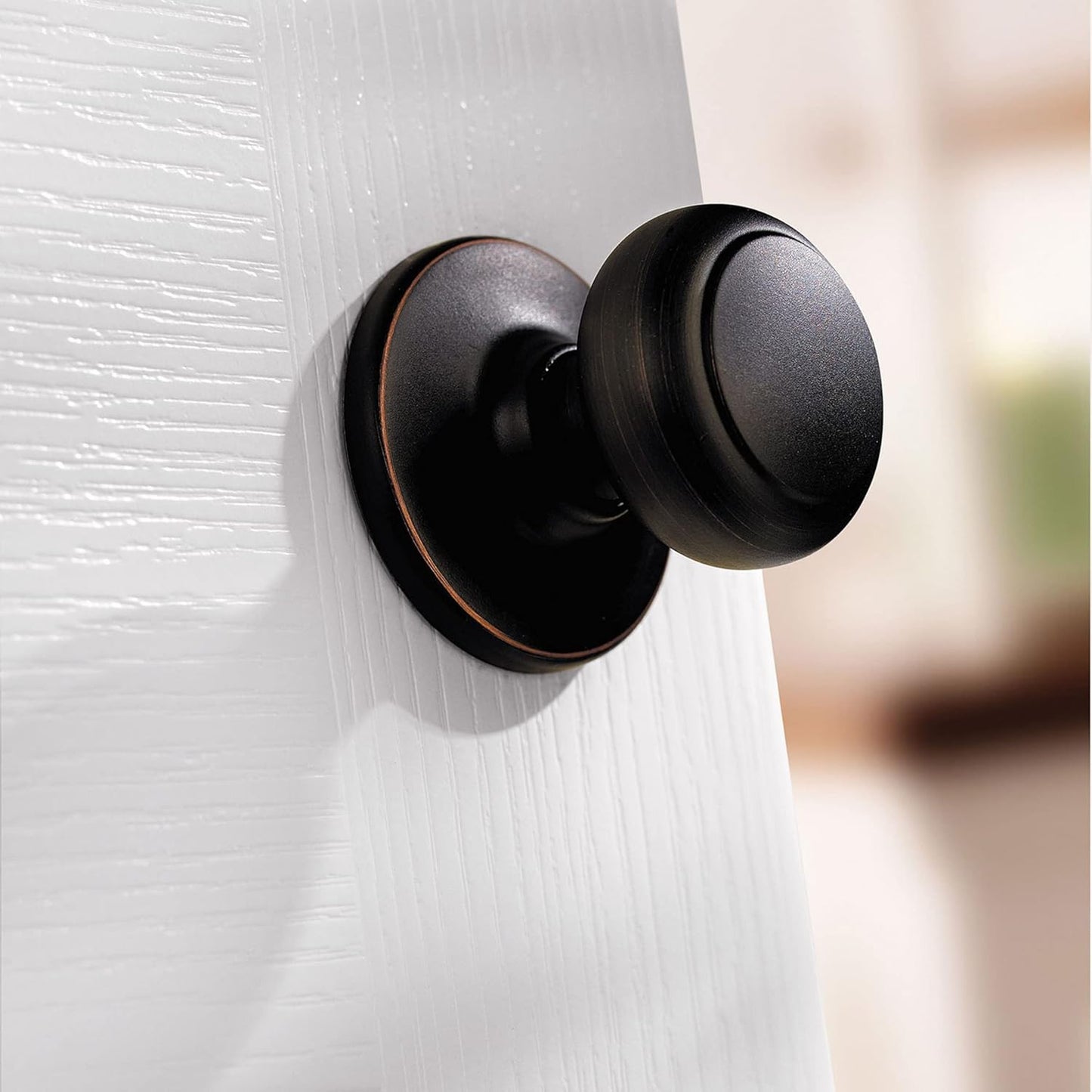 Venetian Bronze Kwikset Cove Passage Door Knob for Closet and Hallway Doors - Non-Locking Interior Handle
