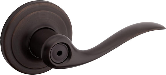 Venetian Bronze Kwikset Tustin Privacy Door Handle for Bathroom and Bedroom