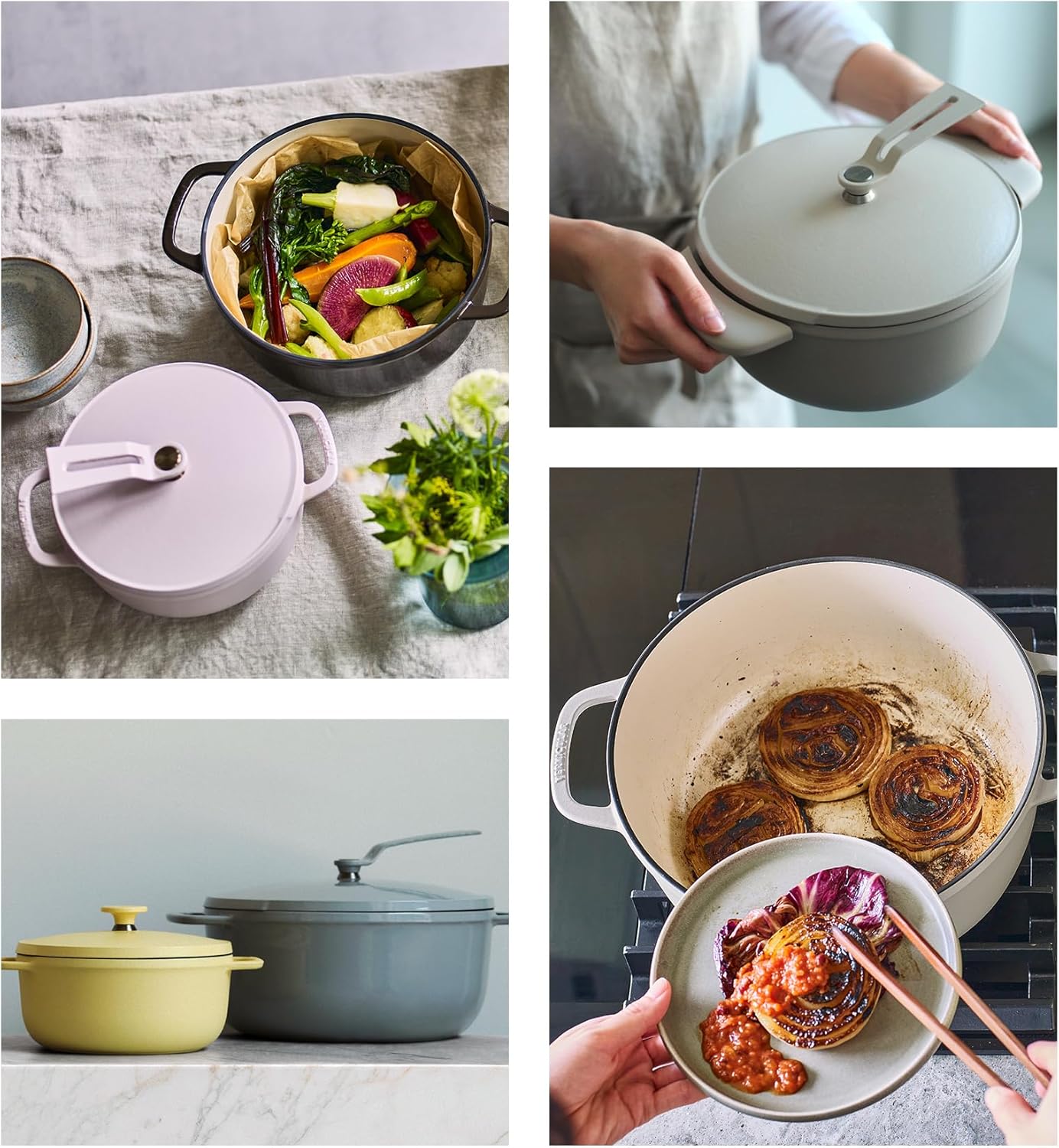Vermicular Oven Pot 2.0 - Lightweight Enameled Cast Iron Dutch Oven with Precision Seal, Non-Toxic, Induction-Compatible - Made in Japan - Oyster Gray, 22cm (3.7 Qt)