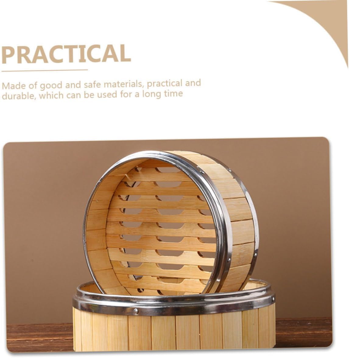 Versatile Food Steamer Set with 2 Baskets & Lid for Dim Sum, Bao Buns, and Veggies - Random Style