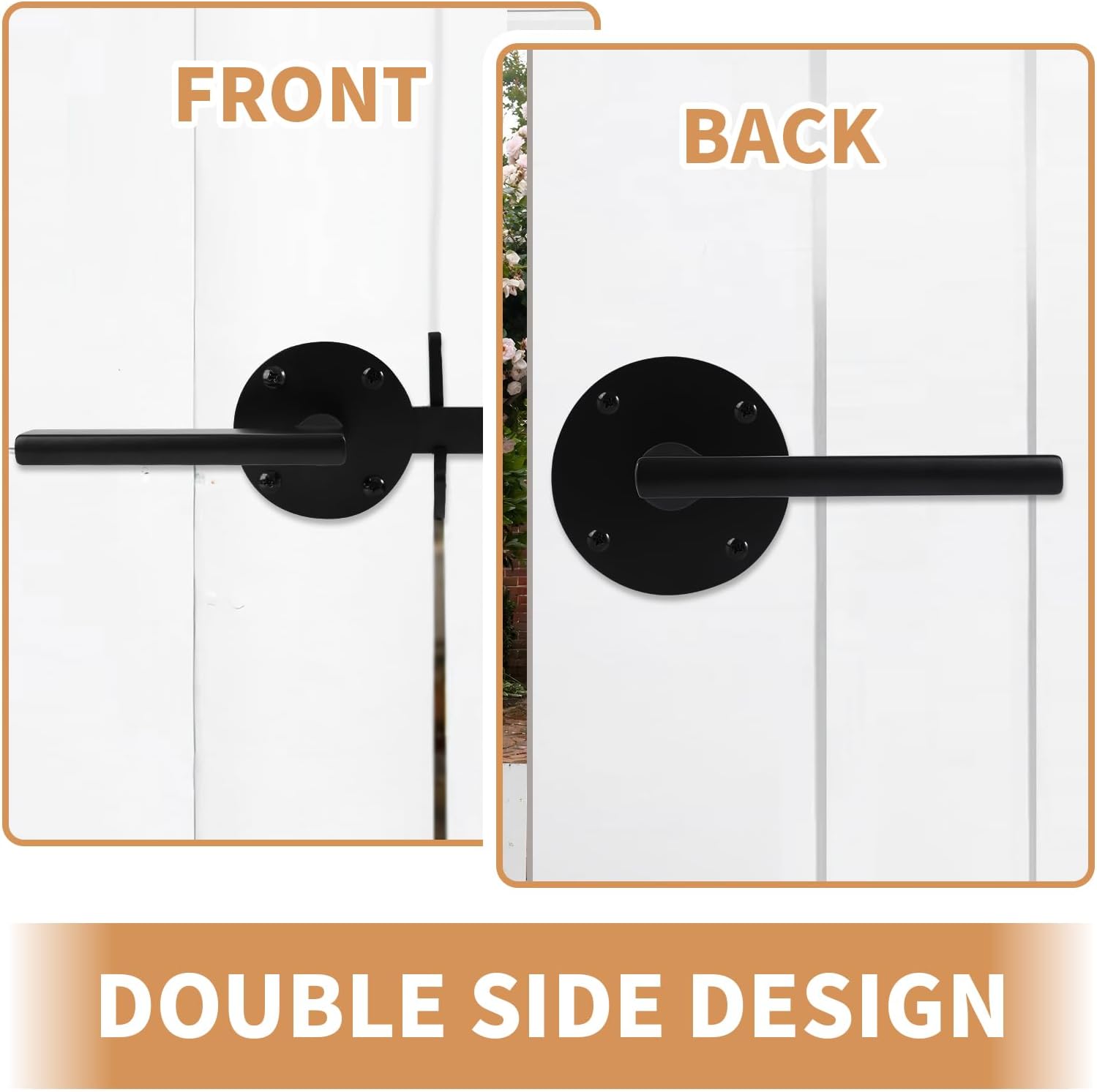Versatile Two-Sided Gate Latch for Outdoor Fences, Wooden Gates, Pools, Backyards, and Gardens - Also Functions as Door Handles and Locks