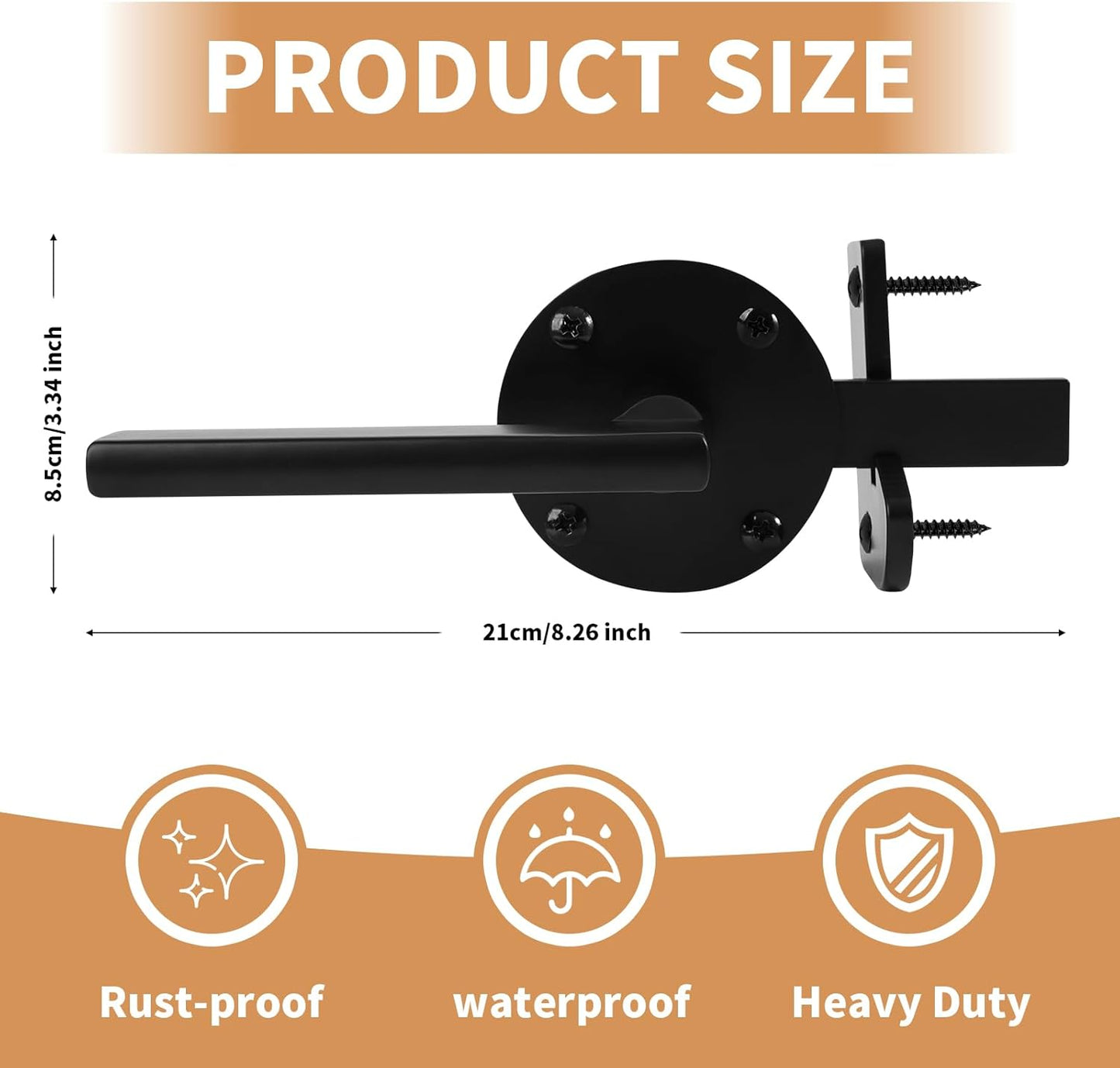 Versatile Two-Sided Gate Latch for Outdoor Fences, Wooden Gates, Pools, Backyards, and Gardens - Also Functions as Door Handles and Locks