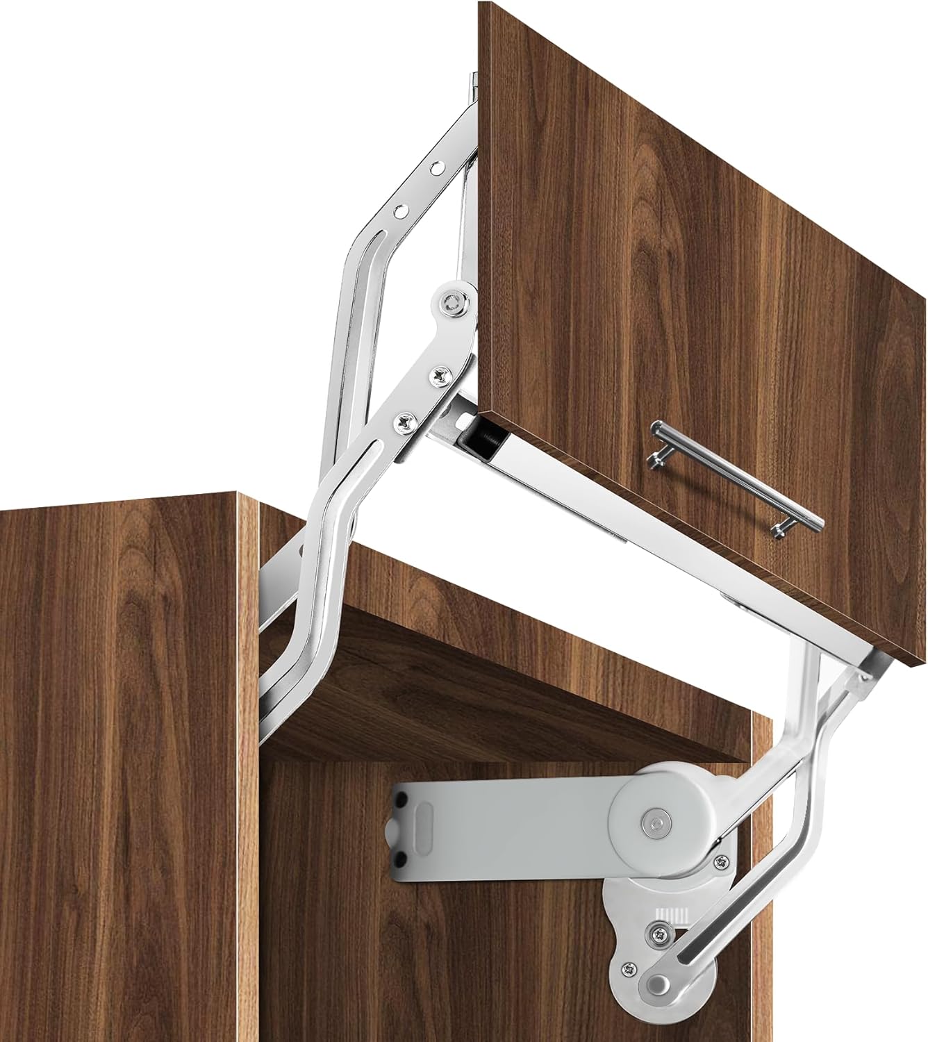 Vertical Lift Hydraulic Buffer Cabinet Door Hinge - 19.69-31.49in, Sturdy, Silent, Adjustable