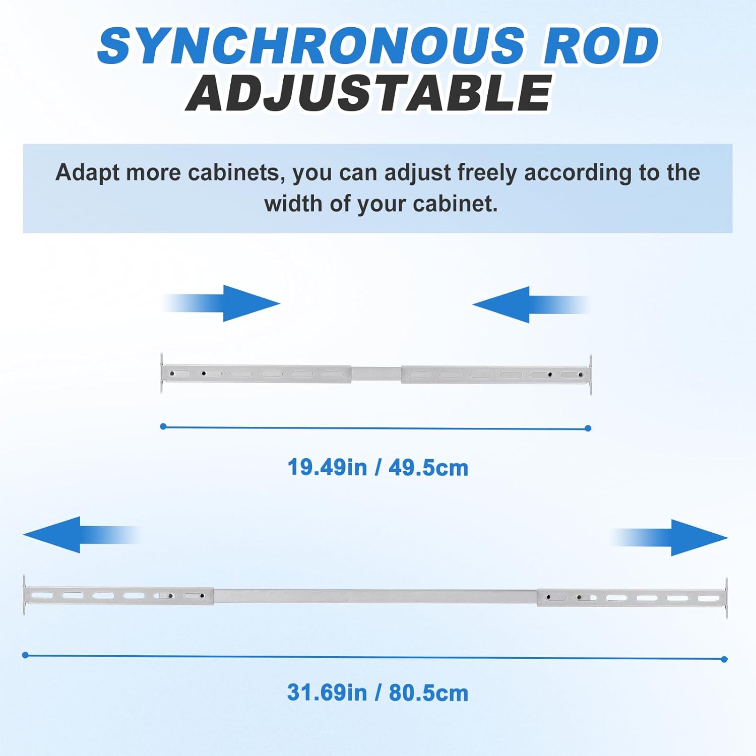 Vertical Lift Hydraulic Buffer Cabinet Door Hinge - 19.69-31.49in, Sturdy, Silent, Adjustable