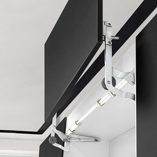 Vertical Swing Lift Up Cabinet Door Hinges Set with Slow Closing Mechanism - Durable and Silent - Fits Cabinet Width 23.62"-35.43