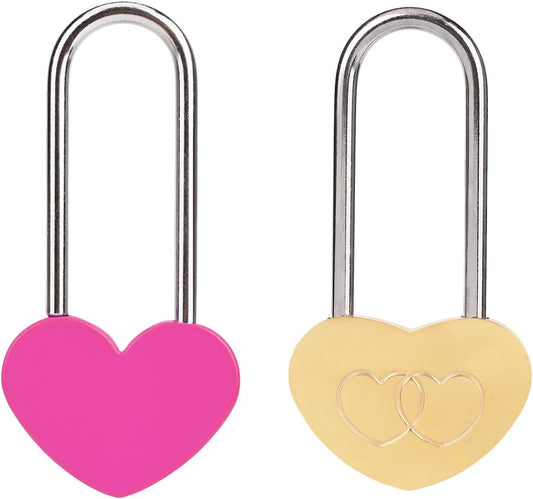 VeYocilk Love Lock Heart Padlock - Romantic Single Heart Wish Lock for Wedding, Anniversary, Valentine's Day, Travel