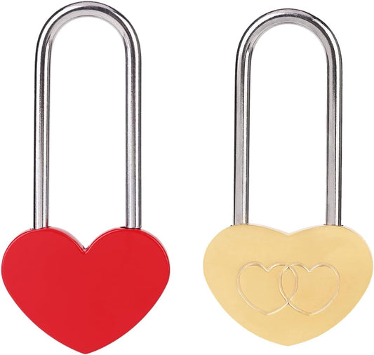 VeYocilk Love Lock Heart Padlock - Romantic Wish Lock for Lovers Wedding, Anniversary, & Travel