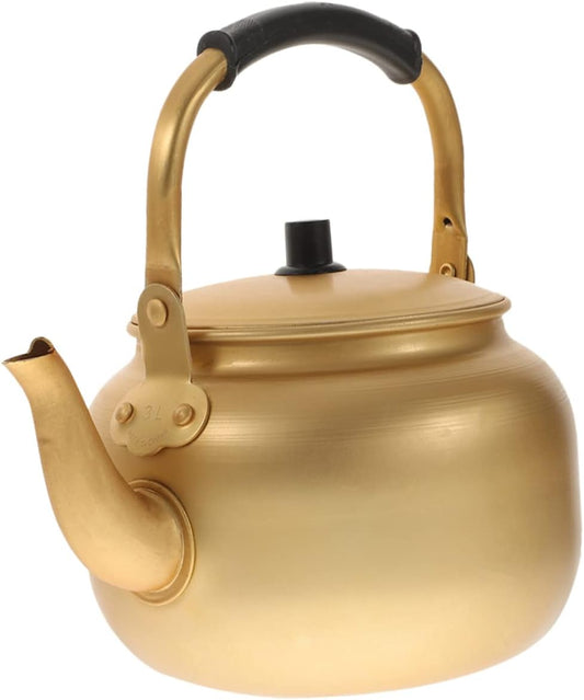 Vintage Aluminum Whistling Tea Kettle - Heat Water on Stovetop - Retro Teapot for Boiling Tea - Metal China Heating Pot