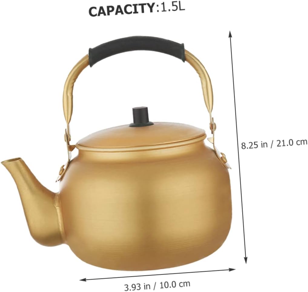 Vintage Aluminum Whistling Tea Kettle - Heat Water on Stovetop - Retro Teapot for Boiling Tea - Metal China Heating Pot
