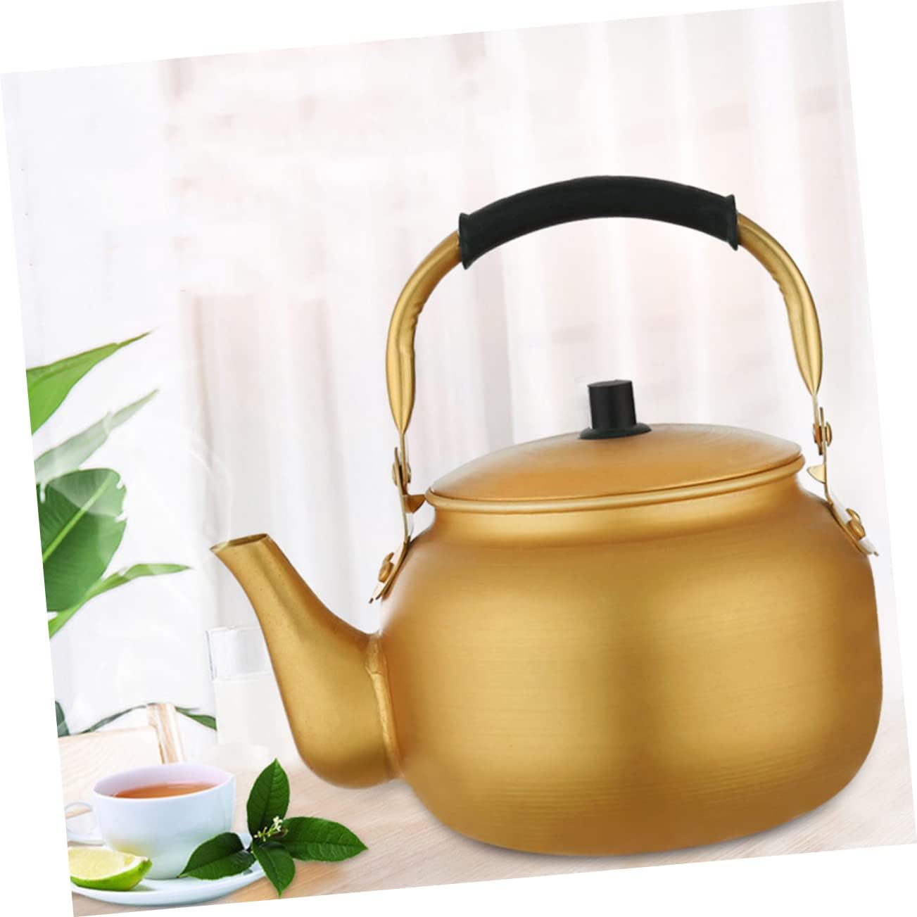 Vintage Aluminum Whistling Tea Kettle - Heat Water on Stovetop - Retro Teapot for Boiling Tea - Metal China Heating Pot