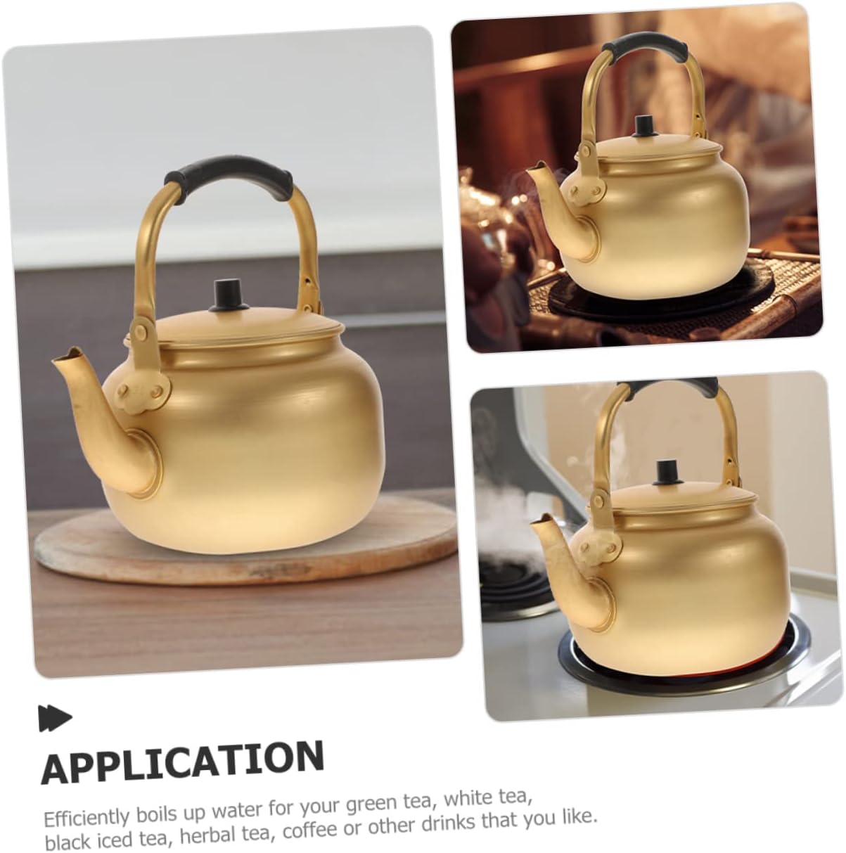 Vintage Aluminum Whistling Tea Kettle - Heat Water on Stovetop - Retro Teapot for Boiling Tea - Metal China Heating Pot