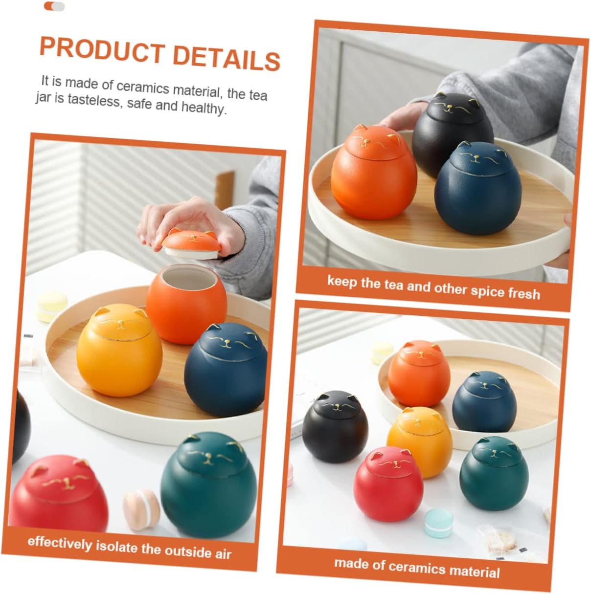 Vintage Ceramic Fortune Cat Tea Pot and Treat Jar - Airtight Canister for Loose Leaf Tea, Coffee, and Snacks