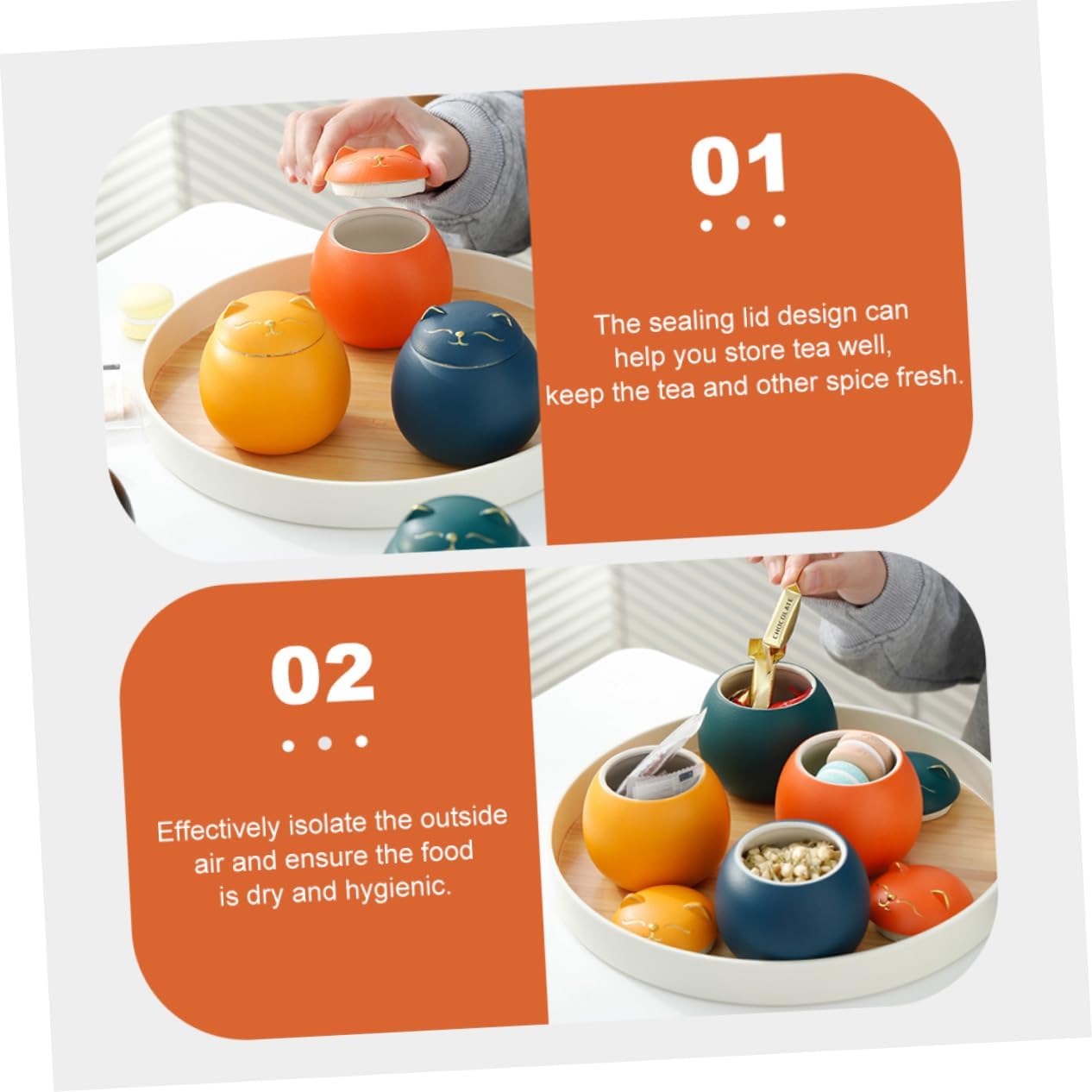 Vintage Ceramic Fortune Cat Tea Pot and Treat Jar - Airtight Canister for Loose Leaf Tea, Coffee, and Snacks