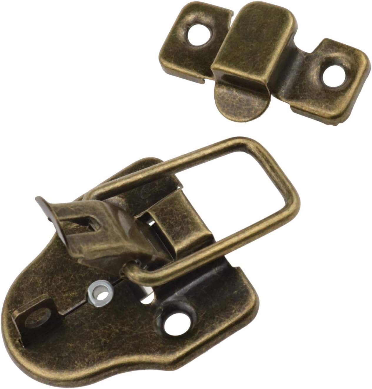 Vintage Duckbilled Toggle Hasp Padlock Kit - Set of 2 for Jewelry Box, Wooden Box, Furniture
