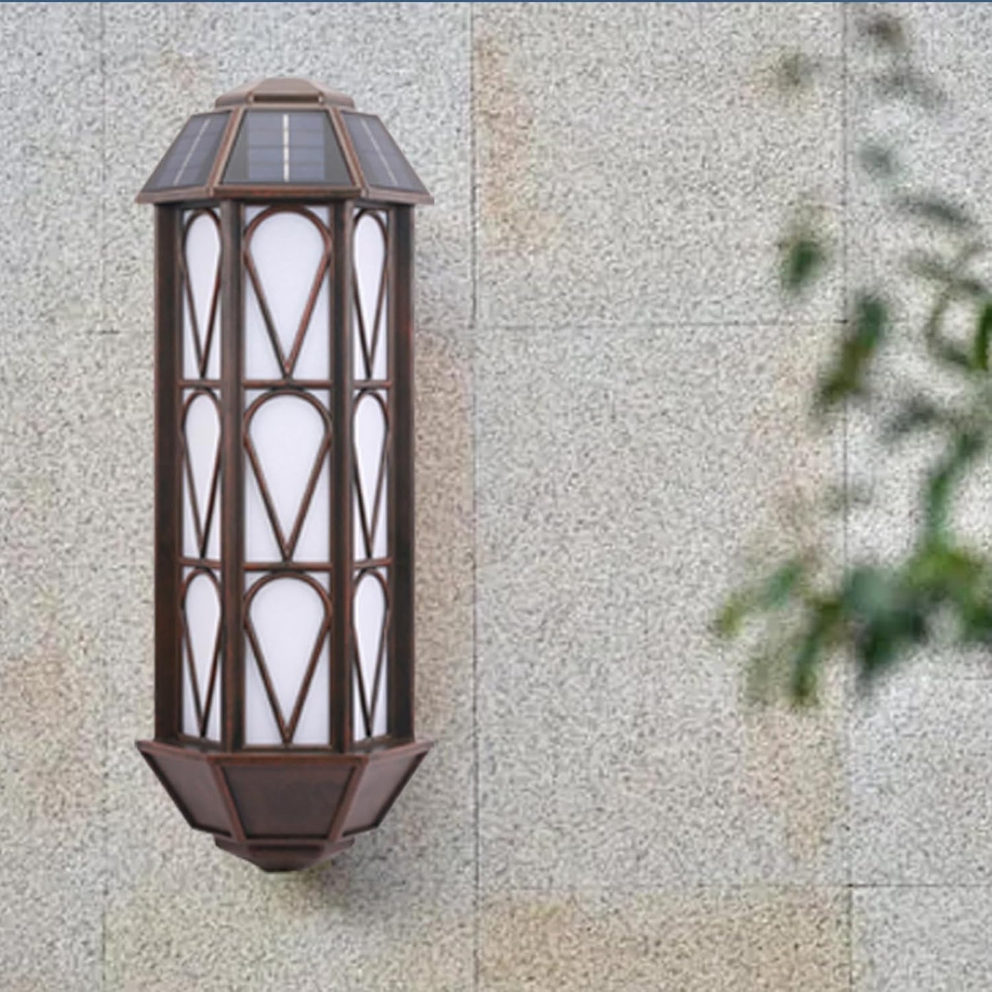 Vintage Solar Wall Lights with Flickering Flame Effect, Waterproof Outdoor Lighting for House Garden Patio - Set of 2