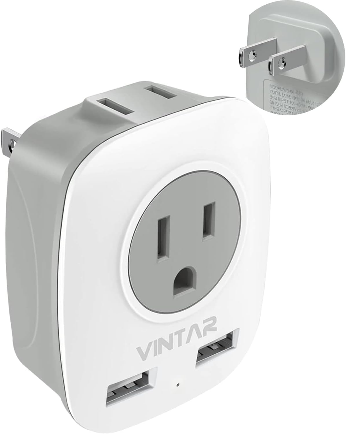 VINTAR US to Japan Plug Adapter with 2 Outlets, 2 USB Ports - Type A Power Plug Adapter for USA, China, Canada, Mexico, Philippines, Peru