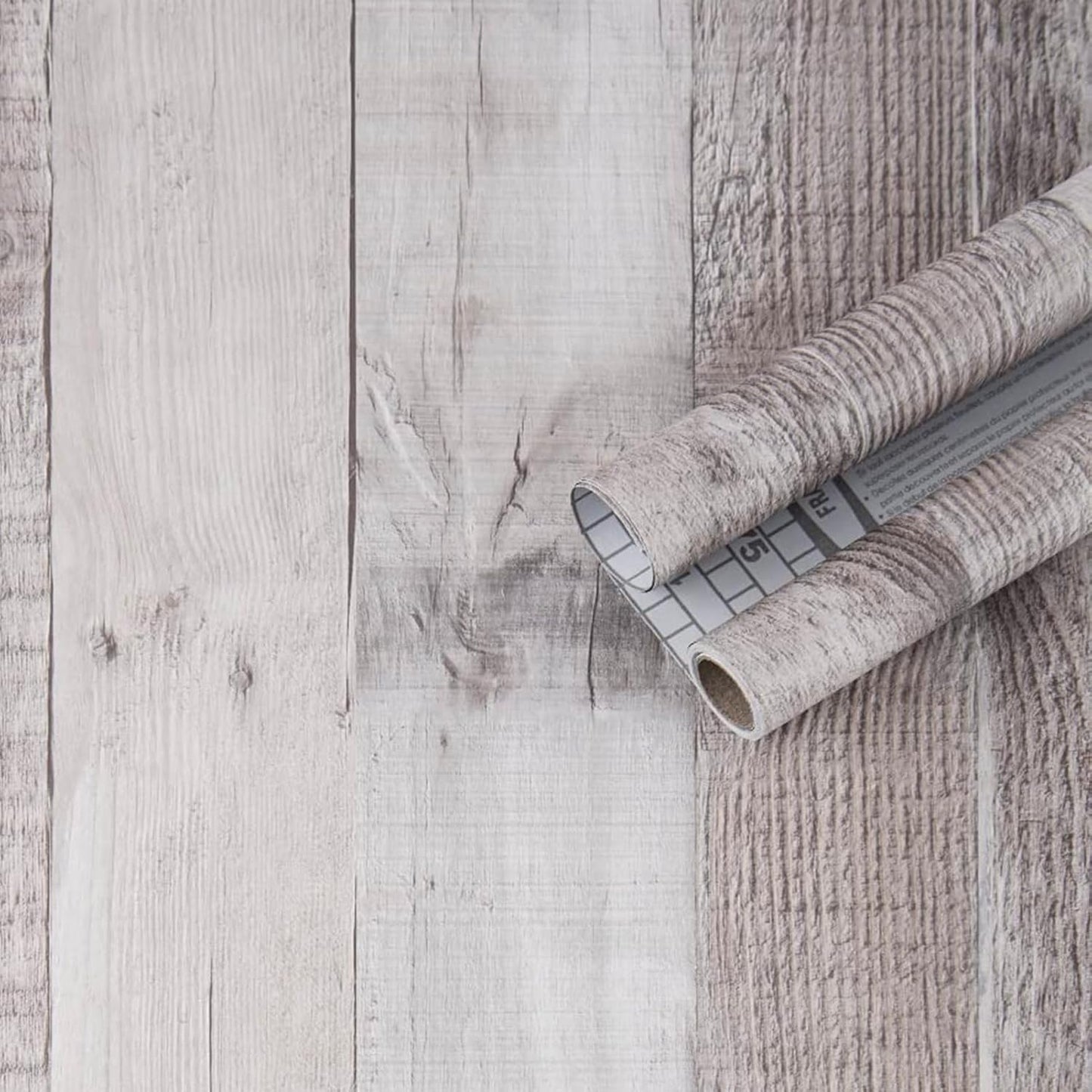 Vinyl Wood Tile Sticker in Brown - 15.8" x 120" - Pack of 1 by Art3d