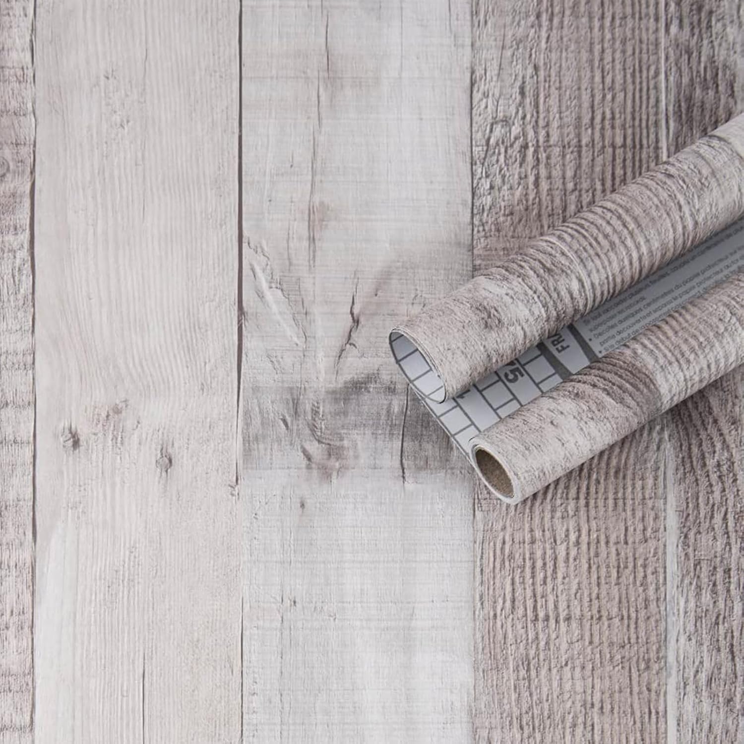 Vinyl Wood Tile Sticker in Brown - 15.8" x 120" - Pack of 1 by Art3d