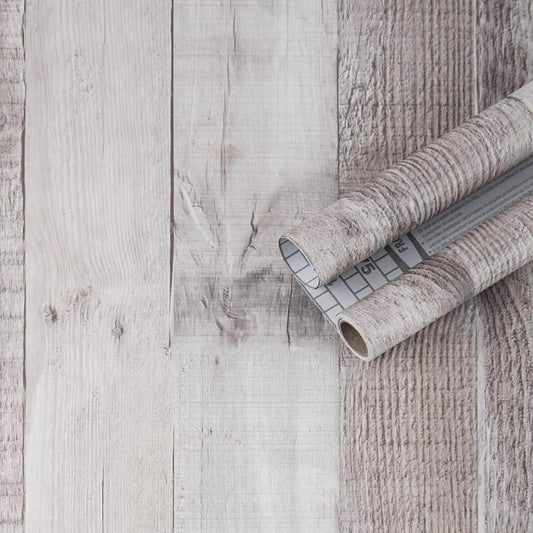 Vinyl Wood Tile Sticker in Brown - 15.8" x 120" - Pack of 1 by Art3d