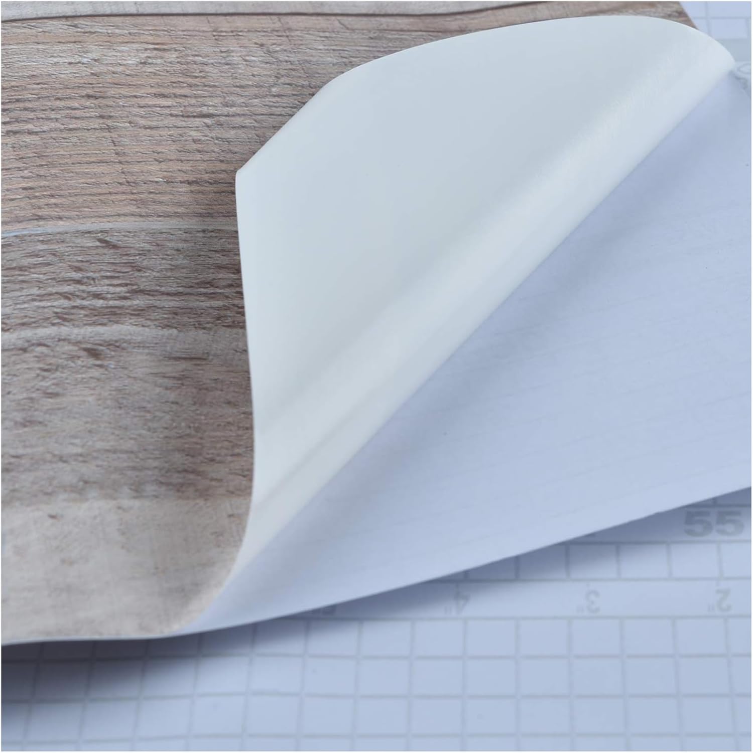 Vinyl Wood Tile Sticker in Brown - 15.8" x 120" - Pack of 1 by Art3d