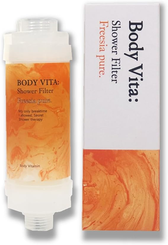Vitamin Shower Filter for Softer Skin and Hair, Reducing Dryness and Itching - Freesia Pure