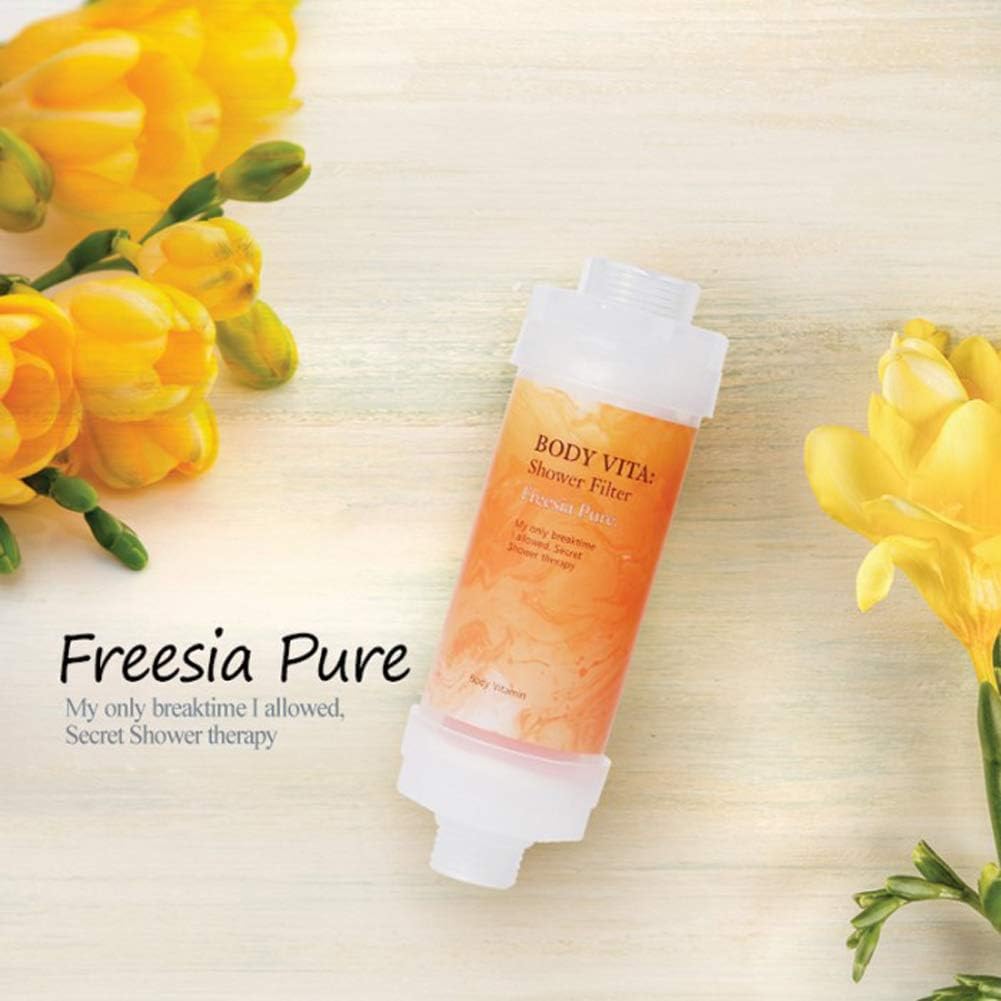 Vitamin Shower Filter for Softer Skin and Hair, Reducing Dryness and Itching - Freesia Pure