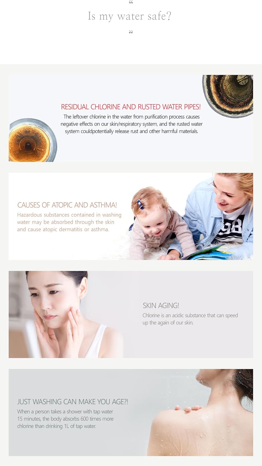 Vitamin Shower Filter for Softer Skin and Hair, Reducing Dryness and Itching - Freesia Pure