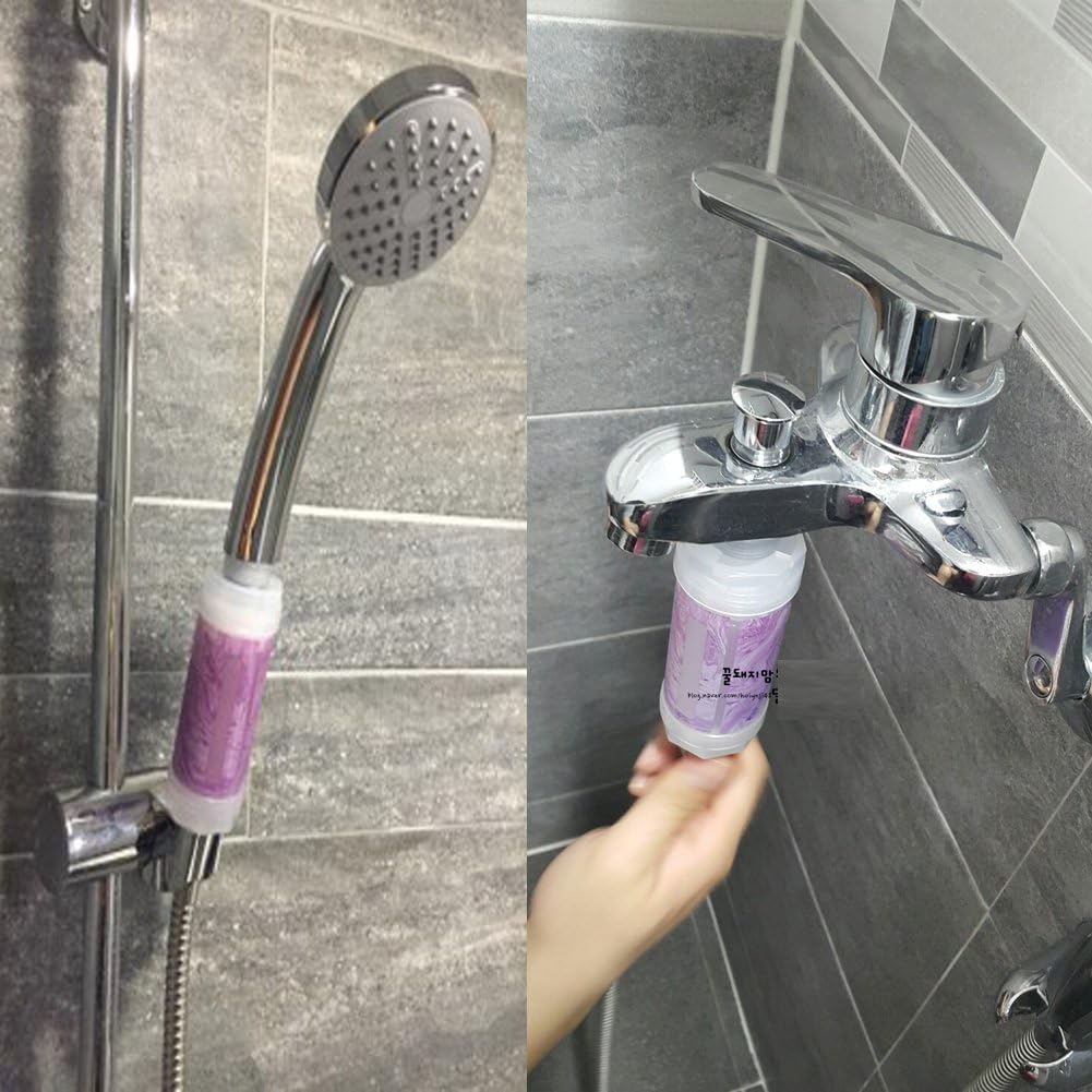 Vitamin Shower Filter for Softer Skin and Hair, Reducing Dryness and Itching - Freesia Pure